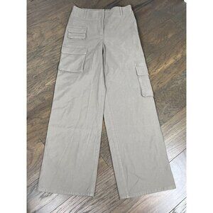 ARITZIA WILFRED FREE High Rise Picture Cargo Pants Nomad Taupe Sz 6 EUC #94891